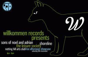 Sons of Noel and Adrian, Shoreline and The Leisure Society at Notting Hill Arts Club, saturday 8th november